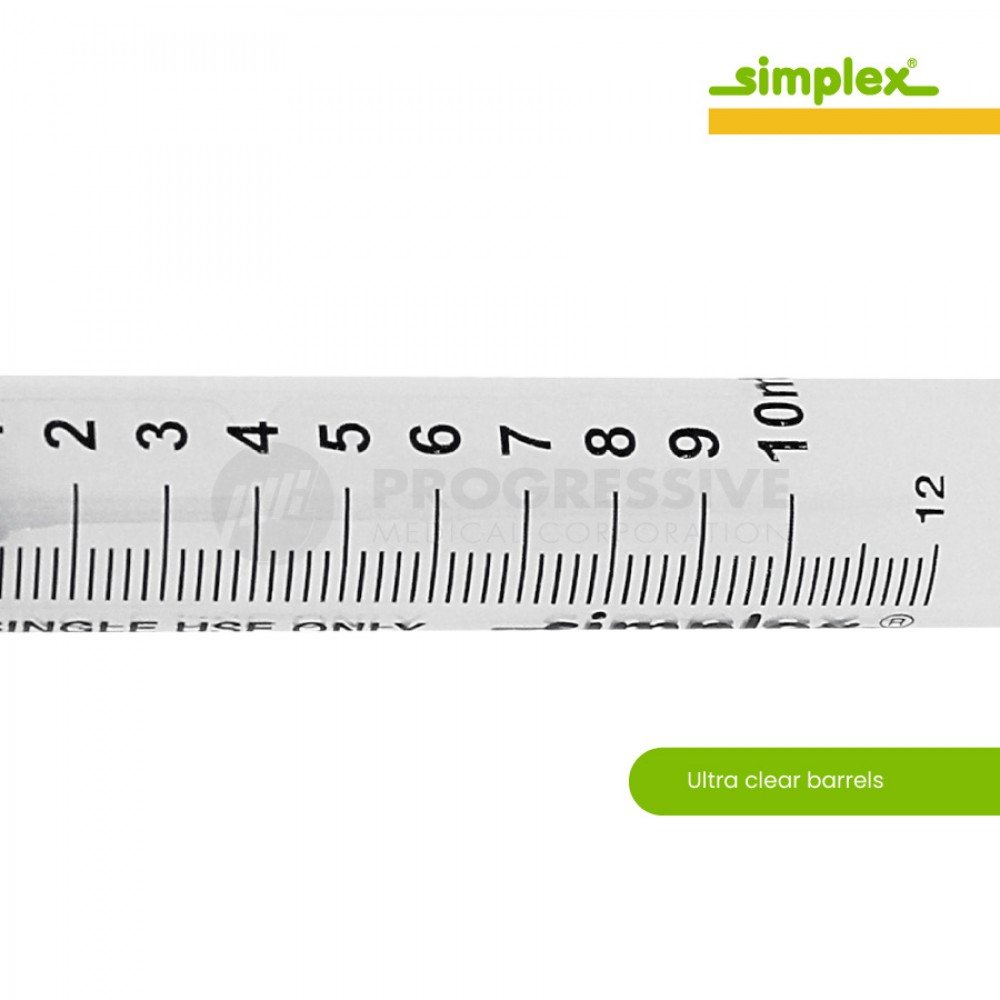 Simplex Disposable Syringe with Needle, Sold by box of 100's