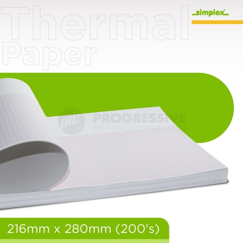 Simplex Thermal Print Paper, 216mm x 280mm (200's)