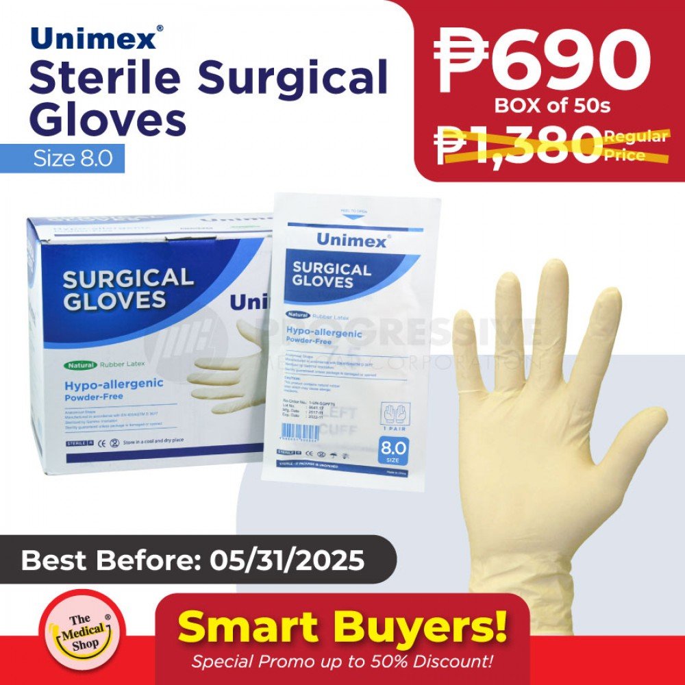 Smart Buyers - Unimex Sterile Surgical Gloves C 8.0