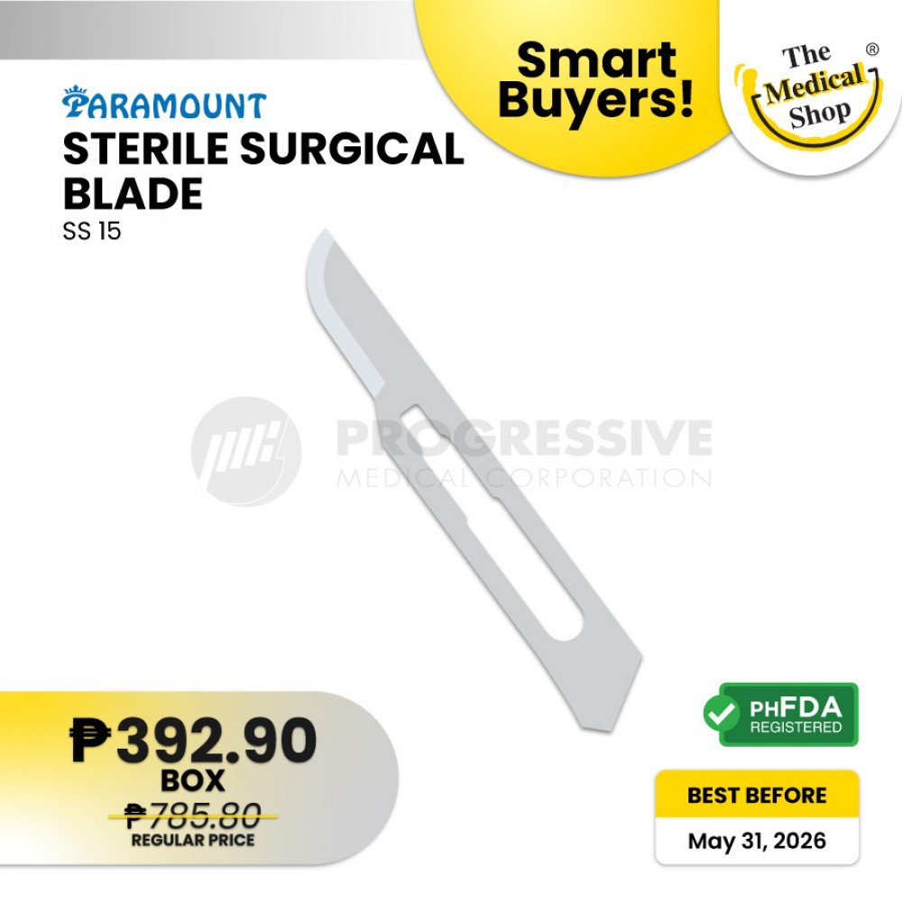 Smart Buyers - Paramount Sterile Surgical Blade SS 15  (sold by box of 100s)