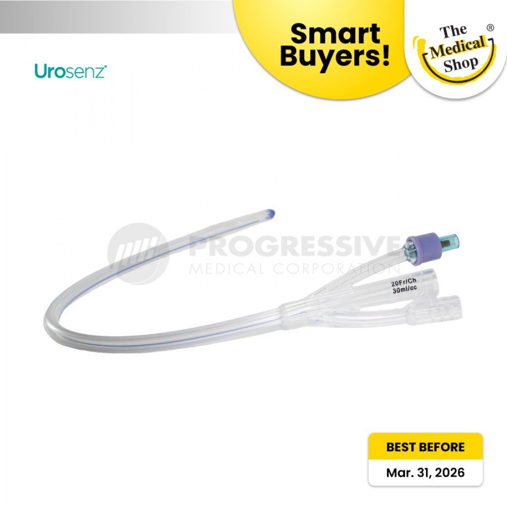 Smart Buyers - Urosenz Silicone Foley Catheter, 3-Way Fr-20 (Sold by 10s)