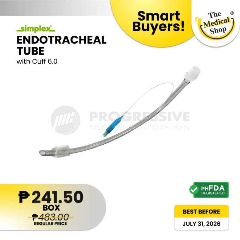 Smart Buyers - Simplex Endotracheal Tube, Cuffed 6.0 (Sold by 10s)
