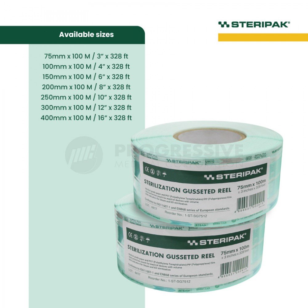 Steripak Sterilization Gusseted Reel Steripak Sterilization Gusseted Reel