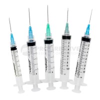 Simplex Disposable Syringe with Needle, Sold by box of 100's