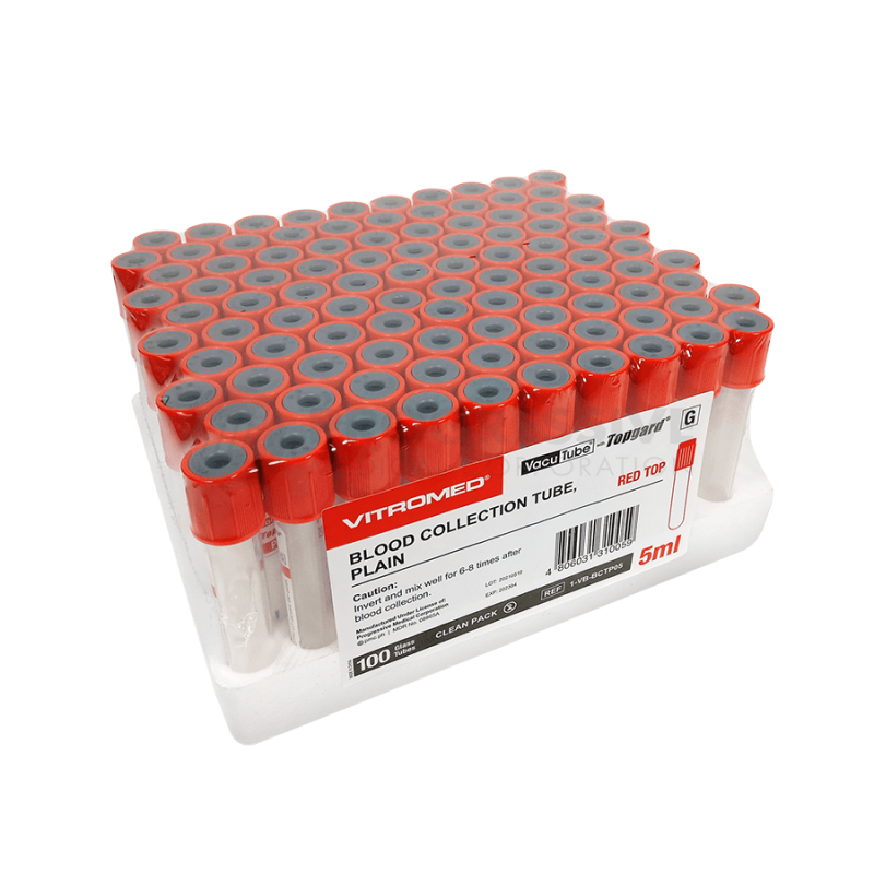 Vitromed Blood Collection Tube, Plain (100s)