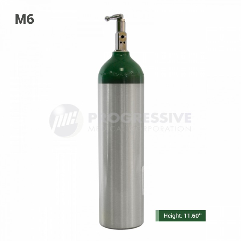 Aluminum Oxygen Cylinder Tank, M6 (with content)