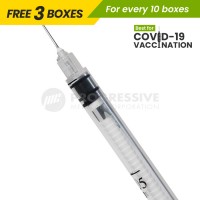 Simplex Auto Disable Syringe w/ Needle, 0.5cc, G-23x1 (100's)