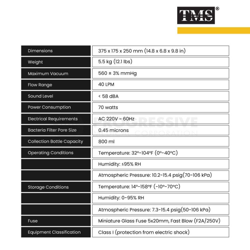 TMS Portable Suction Machine w/ Platform T-300