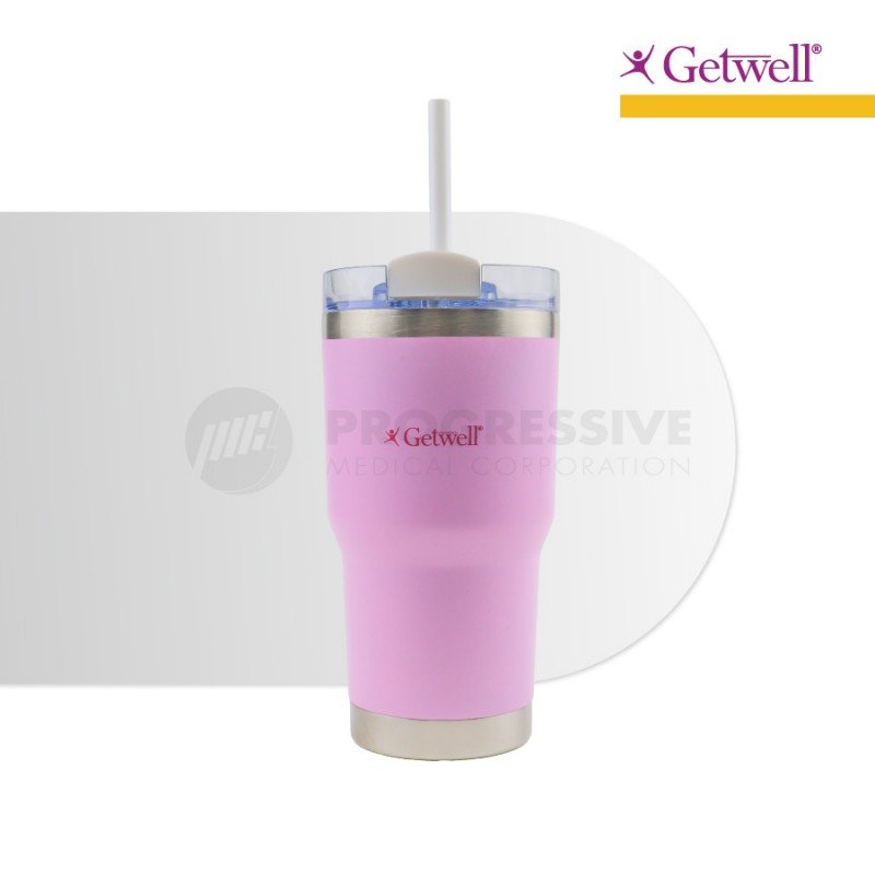 Hydrosenz Tumbler with Straw Purple 14oz, Getwell