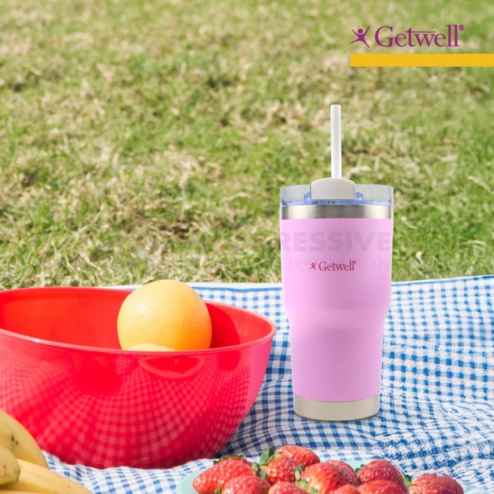 Hydrosenz Tumbler with Straw Purple 14oz, Getwell Hydrosenz Tumbler with Straw Purple 14oz, Getwell