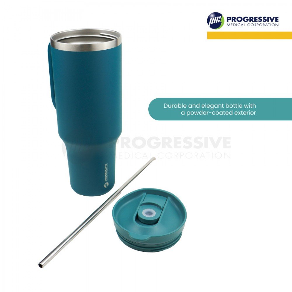 Hydrosenz Tumbler with Straw Teal 40oz, PMC