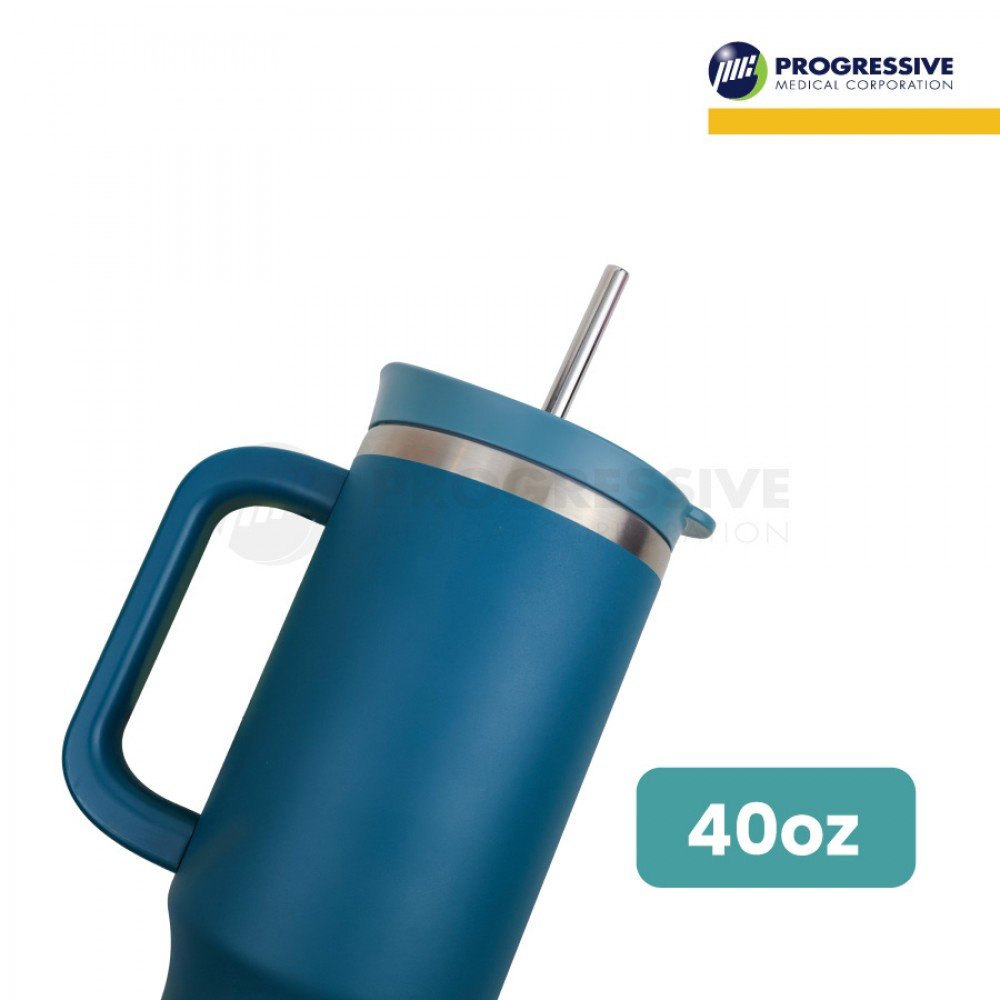 Hydrosenz Tumbler with Straw Teal 40oz, PMC