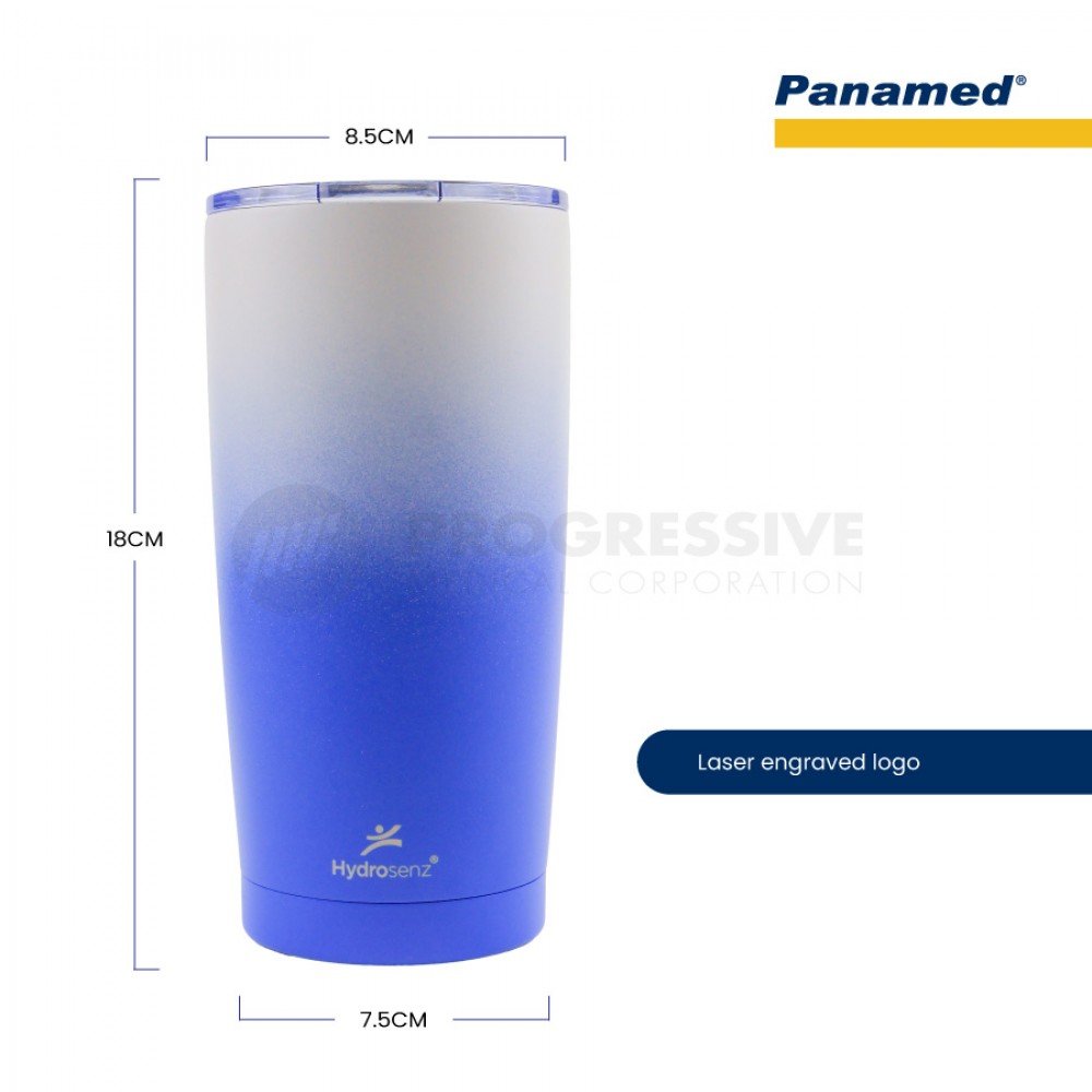 Hydrosenz Tumbler White-Blue 20oz, Panamed Hydrosenz Tumbler White-Blue 20oz, Panamed