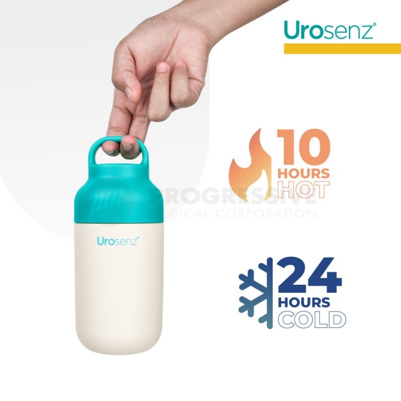 Hydrosenz Tumbler Cream-Teal 12oz, Urosenz