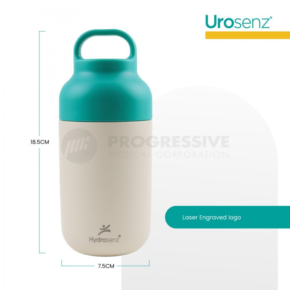 Hydrosenz Tumbler Cream-Teal 12oz, Urosenz Hydrosenz Tumbler Cream-Teal 12oz, Urosenz