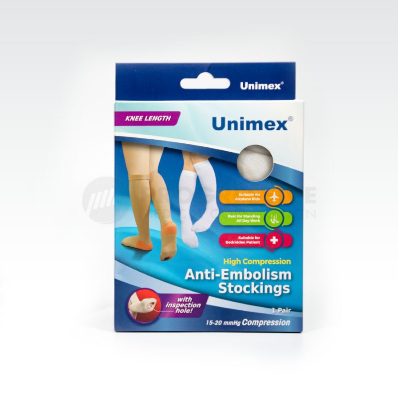 Unimex Anti-Embolism Stockings Knee High White