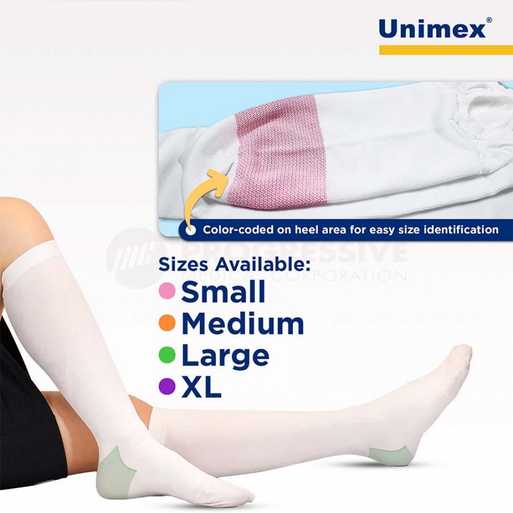 Unimex Anti-Embolism Stockings Knee High White