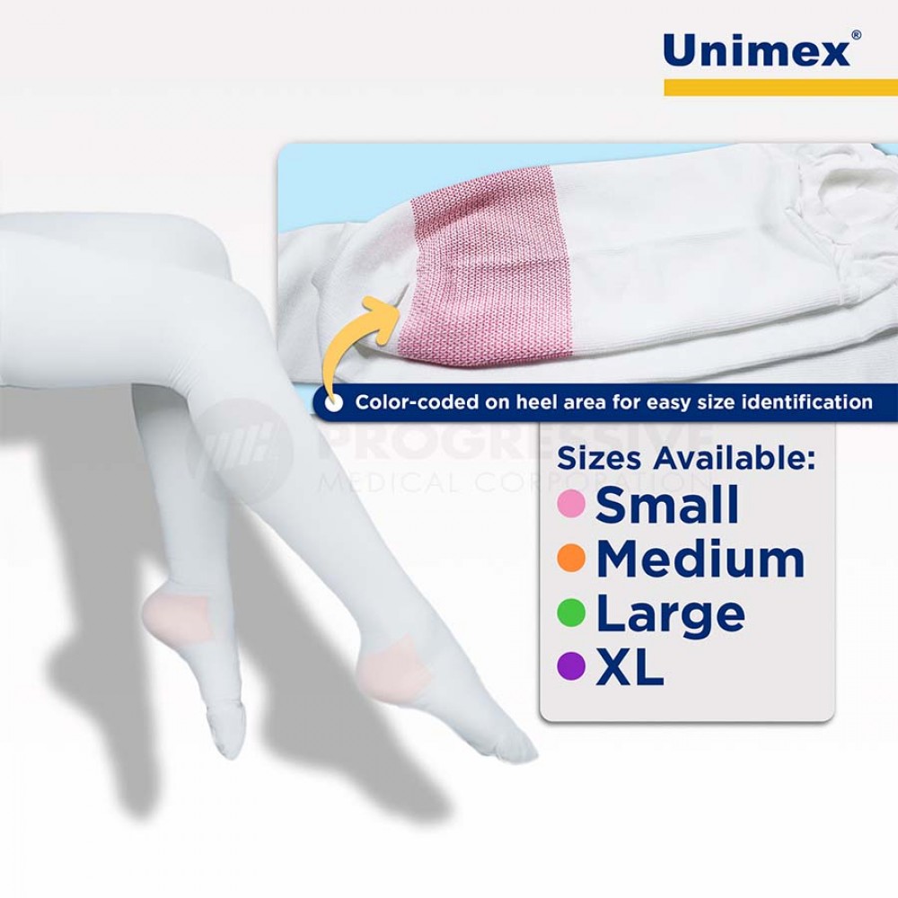 Unimex Anti-Embolism Stockings Thigh High White