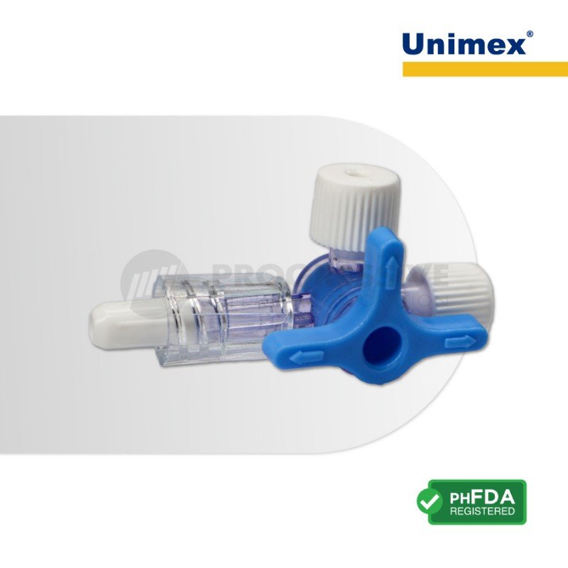 Unimex 3-Way Stopcock Lipid-Resistant (sold by box of 50s)