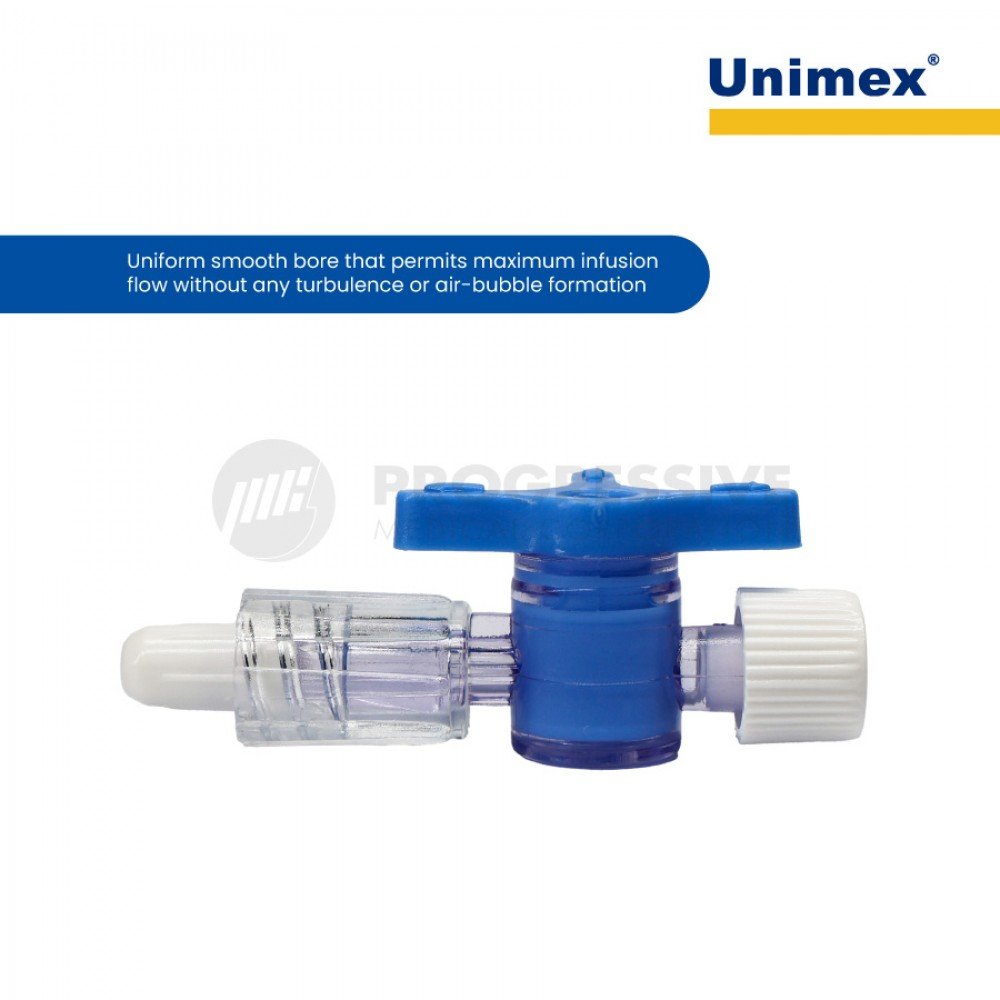 Unimex 3-Way Stopcock Lipid-Resistant (sold by box of 50s) Unimex 3-Way Stopcock Lipid-Resistant (sold by box of 50s)