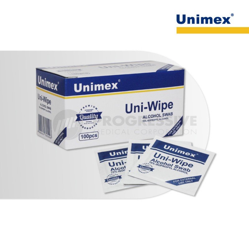 Unimex Alcohol Wipe (sold by box of 100s)