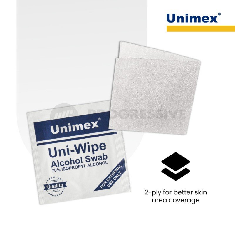 Unimex Alcohol Wipe (sold by box of 100s)