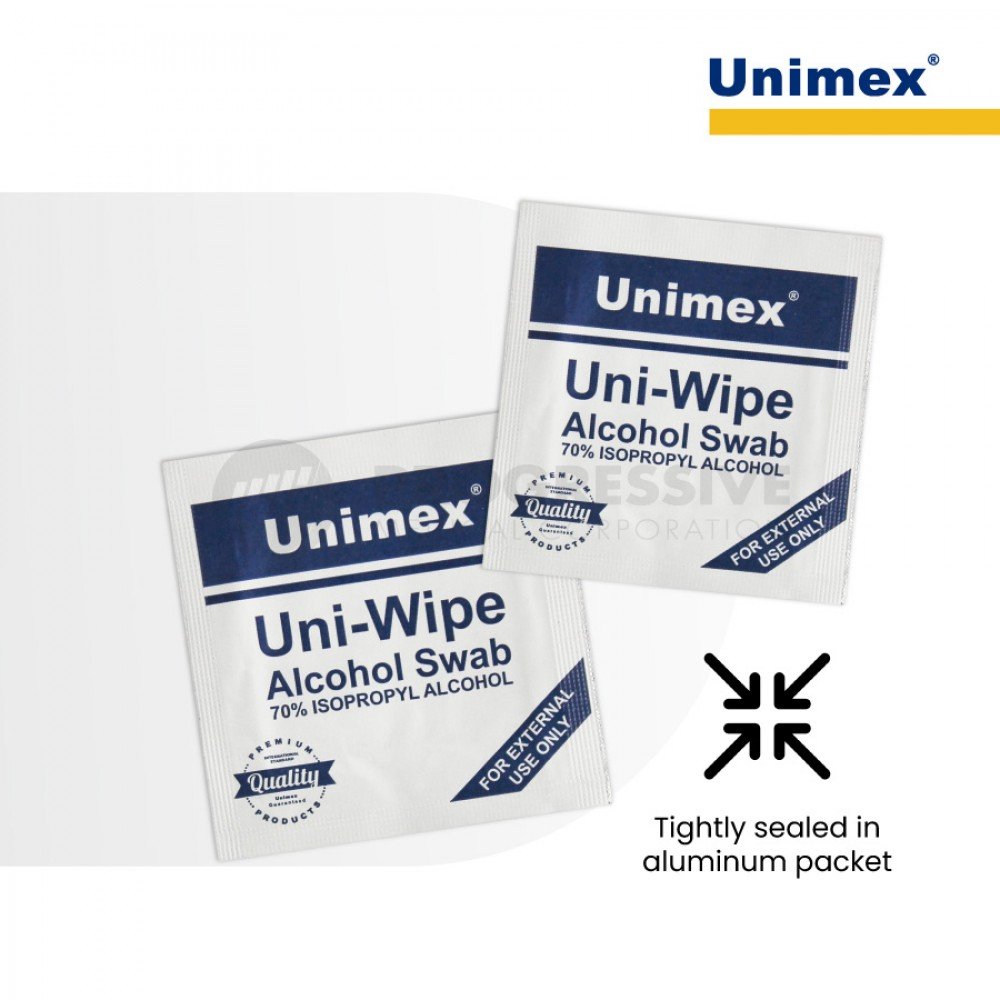 Unimex Alcohol Wipe (sold by box of 100s)