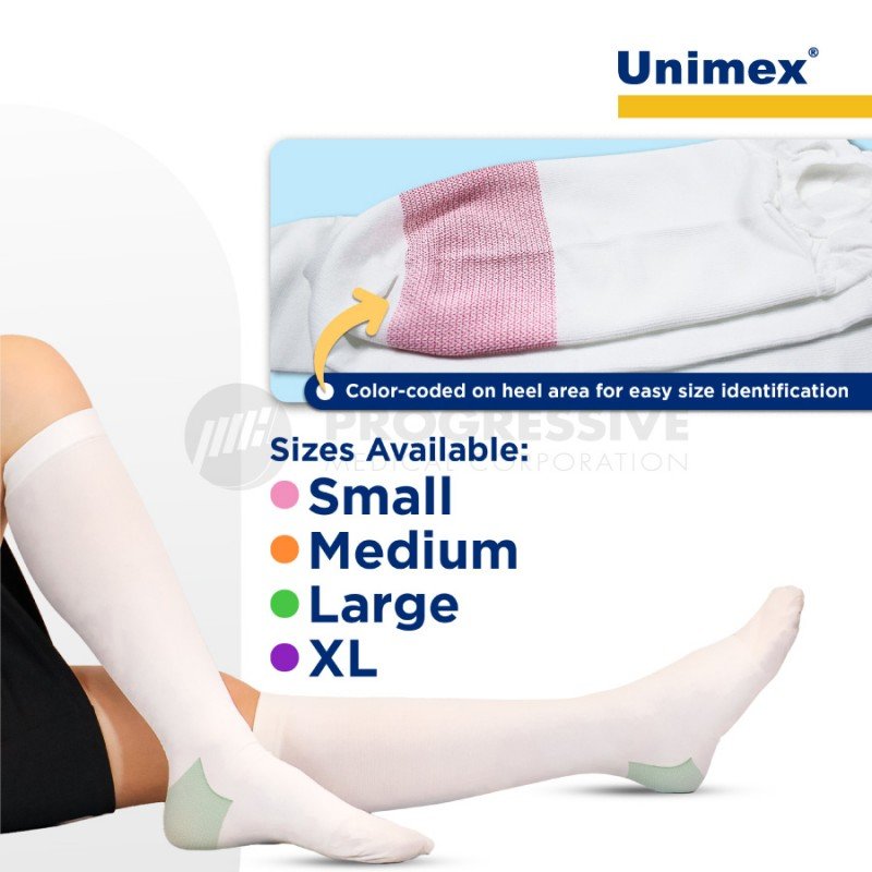 Unimex Anti-Embolism Stockings Knee High White
