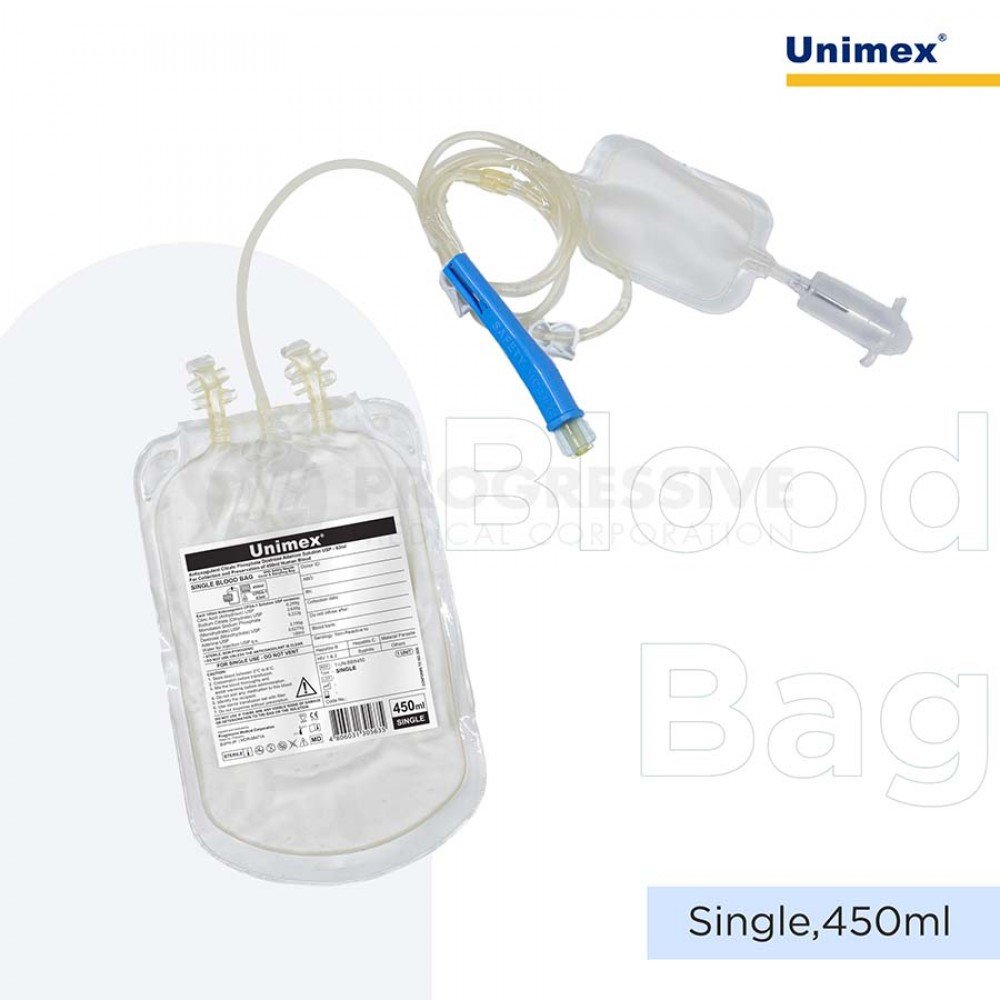 Unimex Blood Bag  with Needle Cover and Sampling Bag