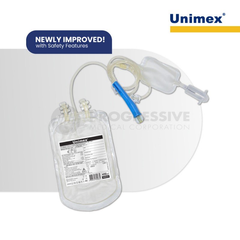 Unimex Blood Bag  with Needle Cover and Sampling Bag