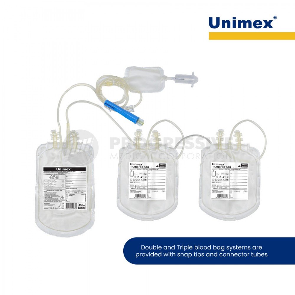 Unimex Blood Bag  with Needle Cover and Sampling Bag