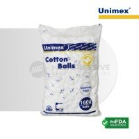 Unimex Absorbent Cotton Balls +/- 1600 balls