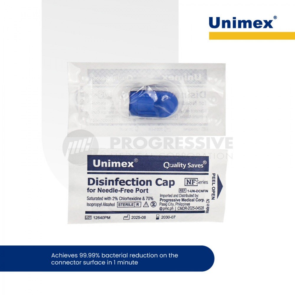 Unimex Disinfection Cap for NF Port (Sold by box of 250s) Unimex Disinfection Cap for NF Port (Sold by box of 250s)