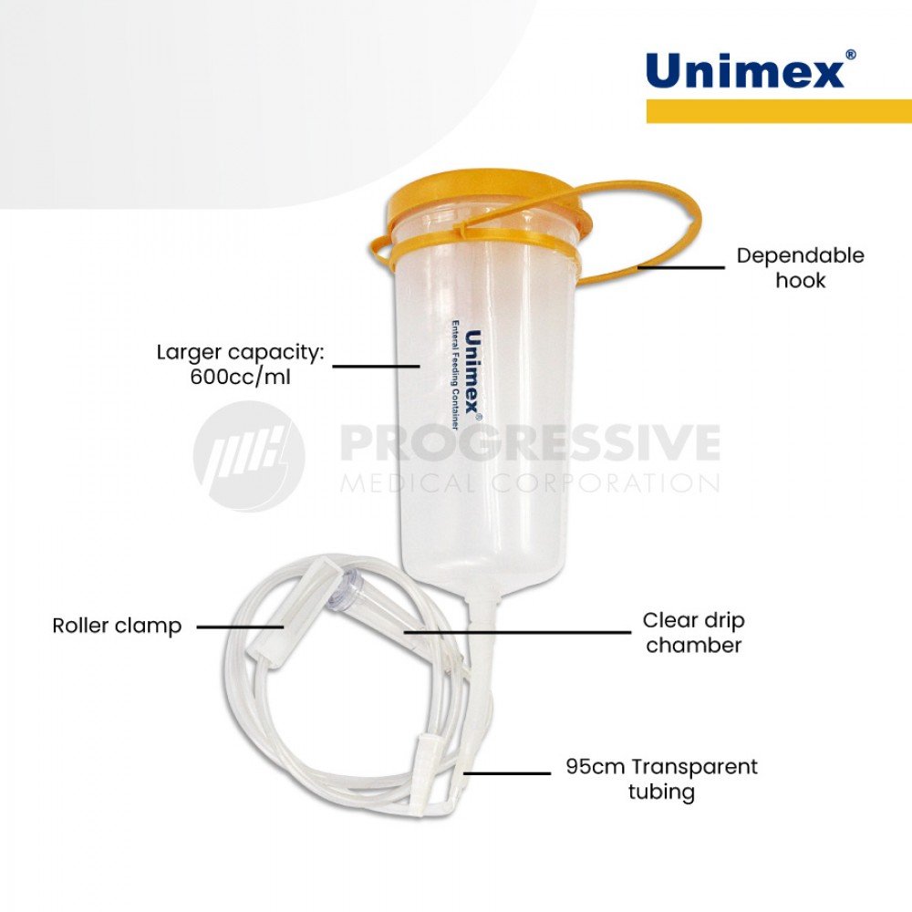 Unimex Enteral Feeding Container, 600cc