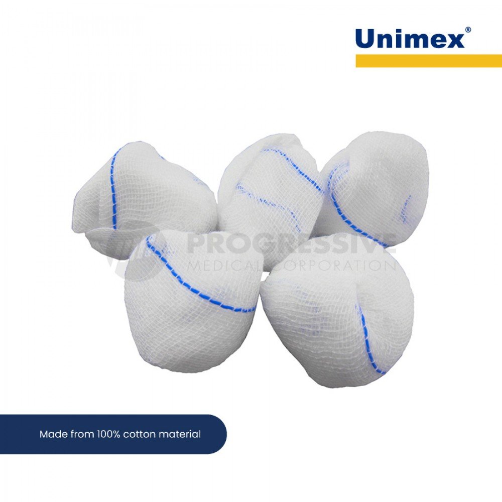 Unimex Gauze Balls with X-ray Line Cherry Balls Unimex Gauze Balls with X-ray Line Cherry Balls