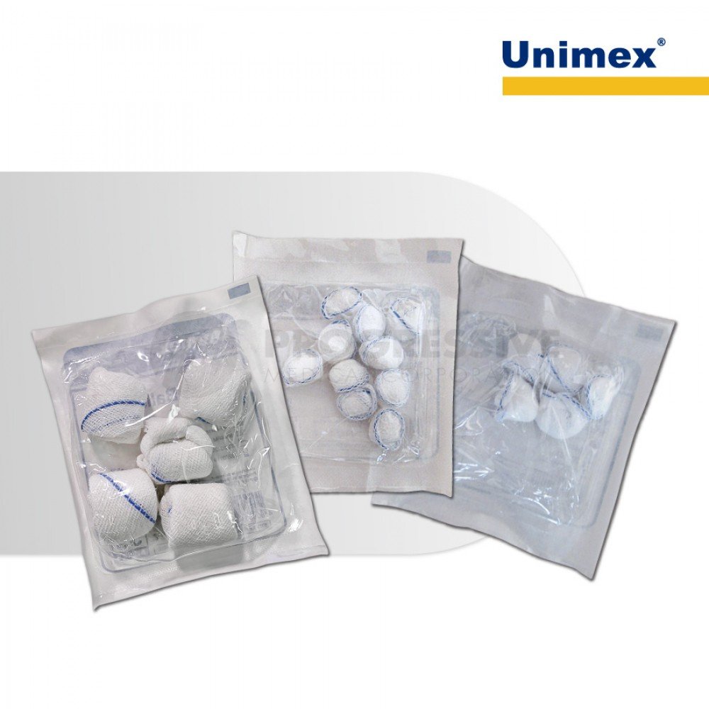 Unimex Gauze Balls with X-ray Line