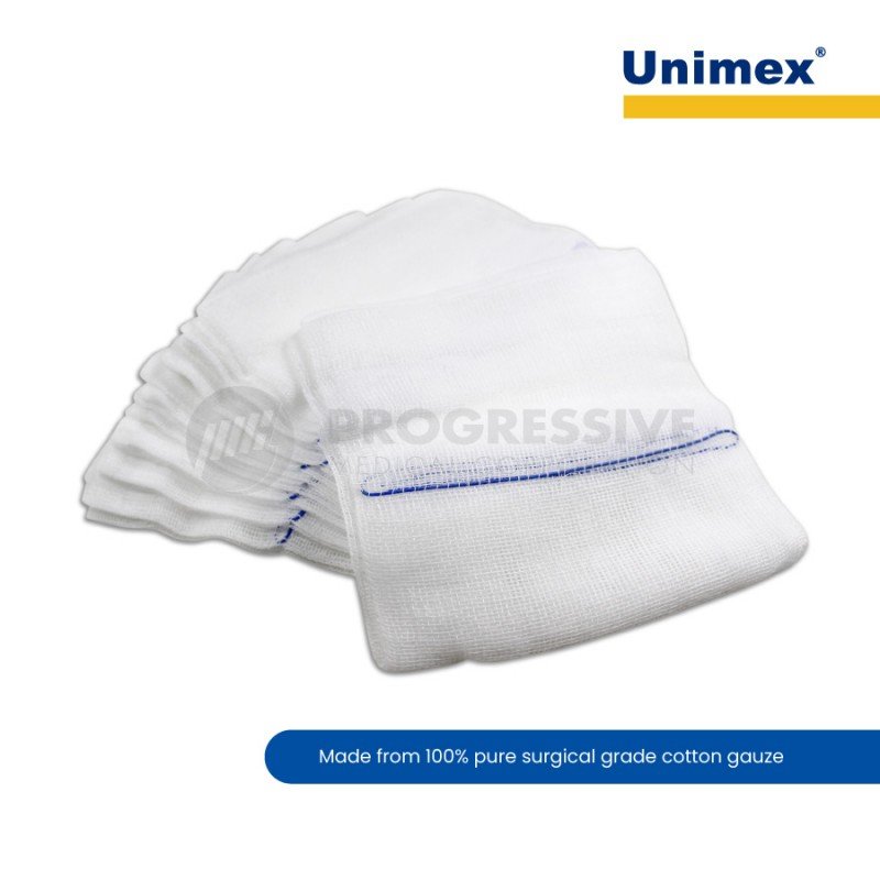 Unimex Gauze Swab, 4x4 with Xray (sold per pack of 100s)