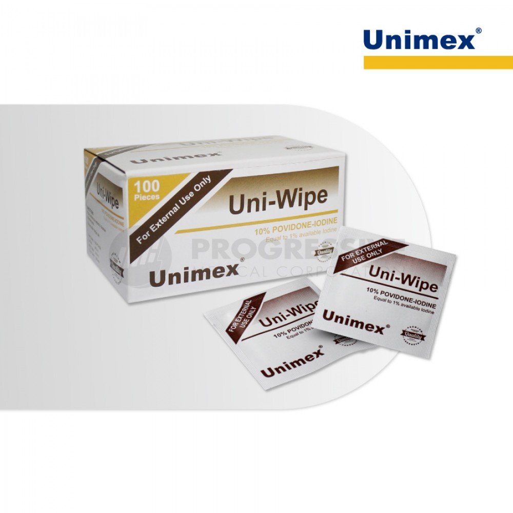 Unimex Povidone-Iodine Swab (sold by box of 100s)