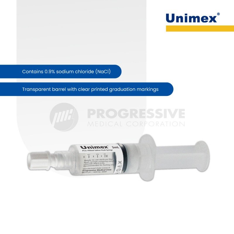 Unimex Pre-filled Saline Flush Syringe