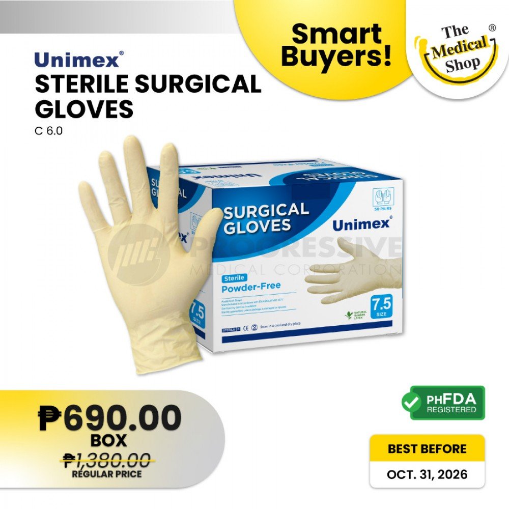 Smart Buyers - Unimex Sterile Surgical Gloves C 6.0 (Box of 50s)