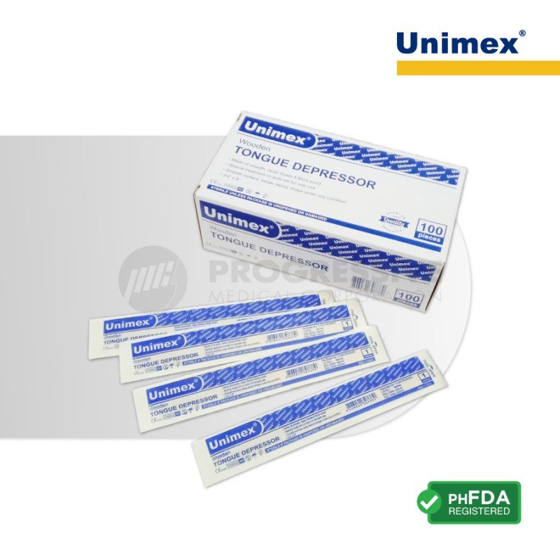 Unimex Tongue Depressor, Sterile (sold by box of 100s)