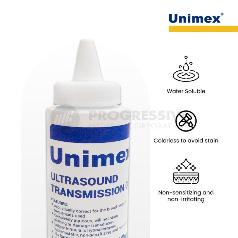 Unimex Ultrasound Transmission Gel Bottle (250 ml)