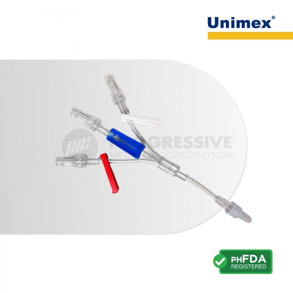 Unimex Tri-Lumen Extension Tube w/ Positive Pressure Unimex Tri-Lumen Extension Tube w/ Positive Pressure