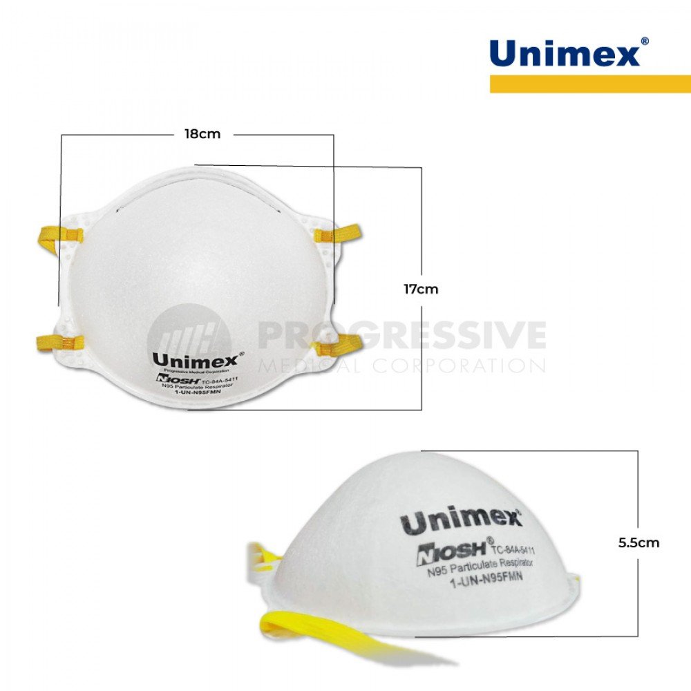 Unimex N95 Face Mask (sold by box of 20s)