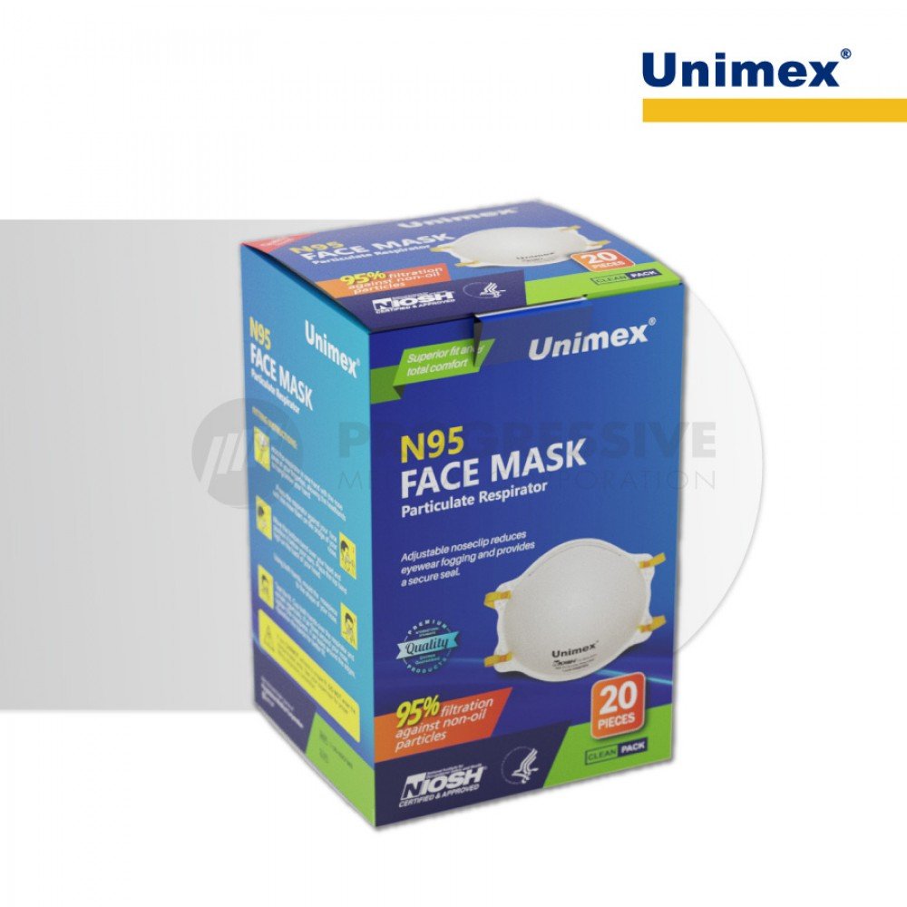 Unimex N95 Face Mask (sold by box of 20s)