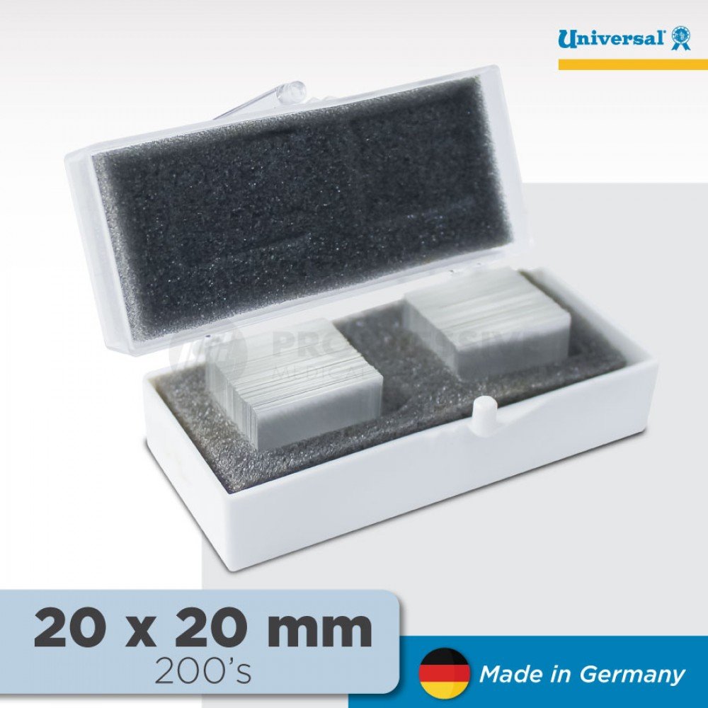 Universal Cover Glass, 20x20mm, 200's