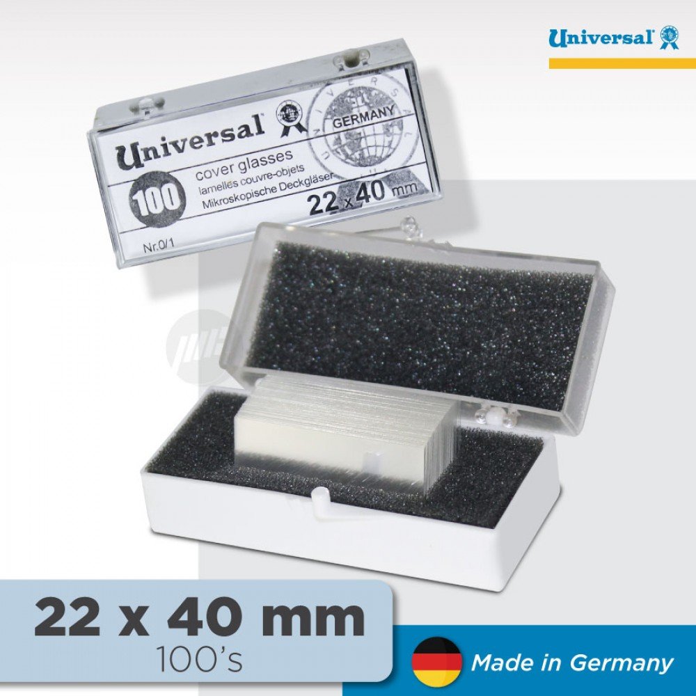 Universal Cover Glass, 22x40mm, 100's