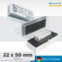 Universal Cover Glass, 22x50, 100's