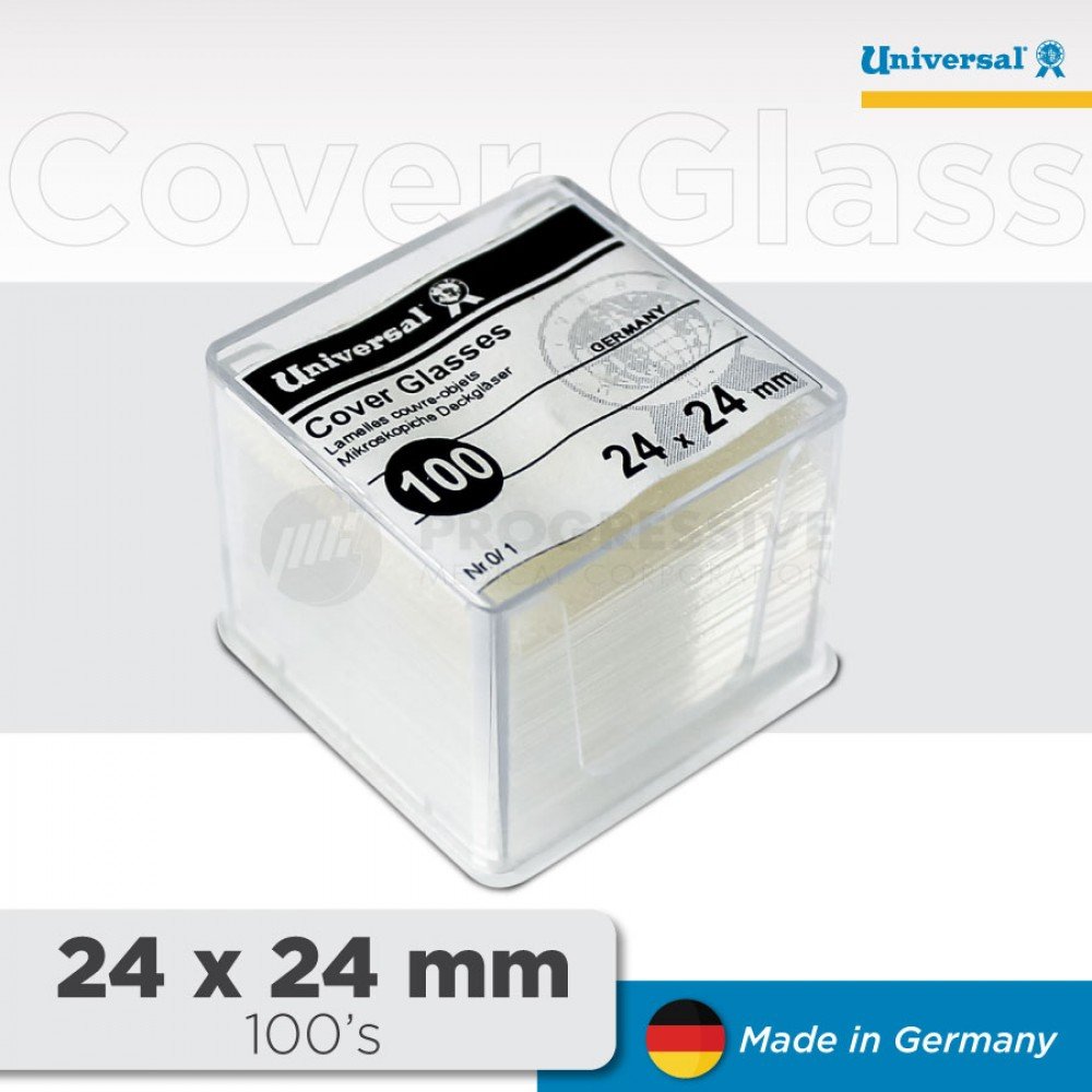 Universal Cover Glass, 24x24mm, 100's