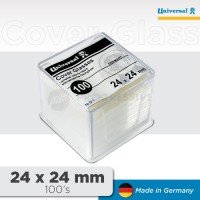 Universal Cover Glass, 24x24mm, 100's